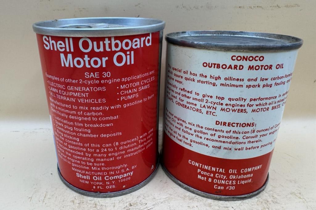 Shell & Conoco Oil Cans - 3