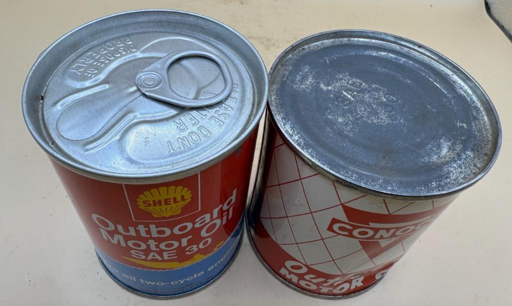 Shell & Conoco Oil Cans - 5