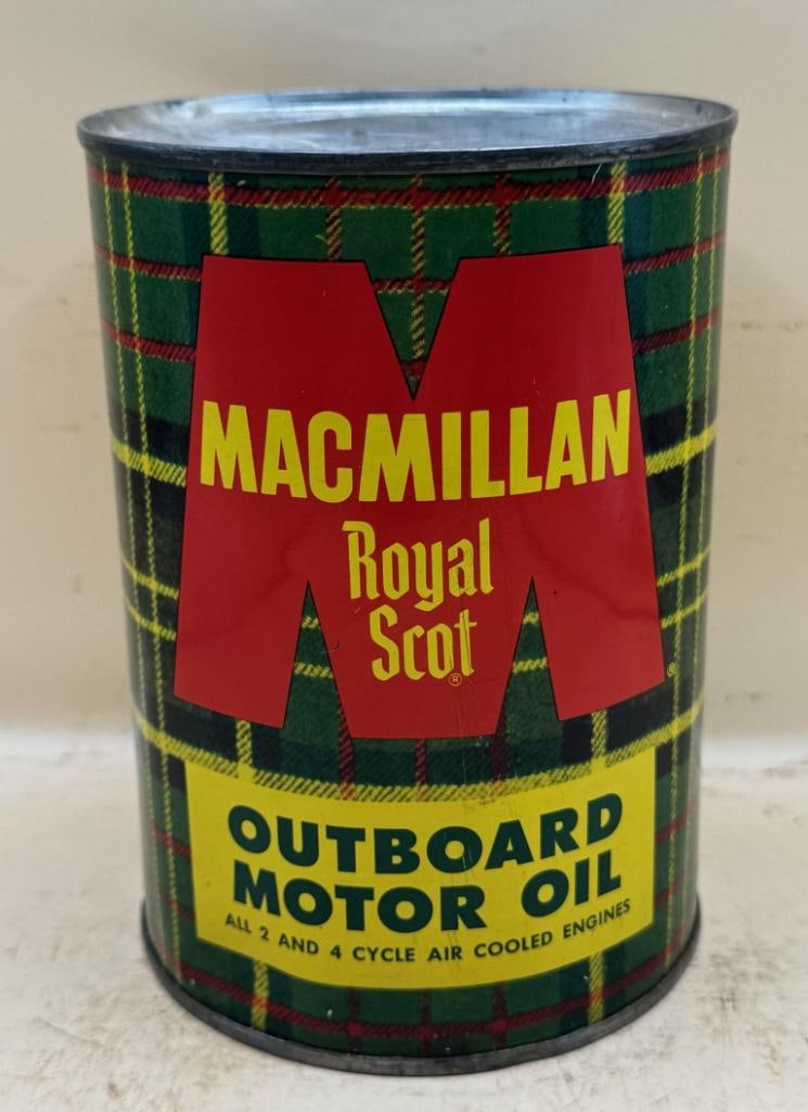 Macmillan Outboard One Quart Oil Can: quart, full