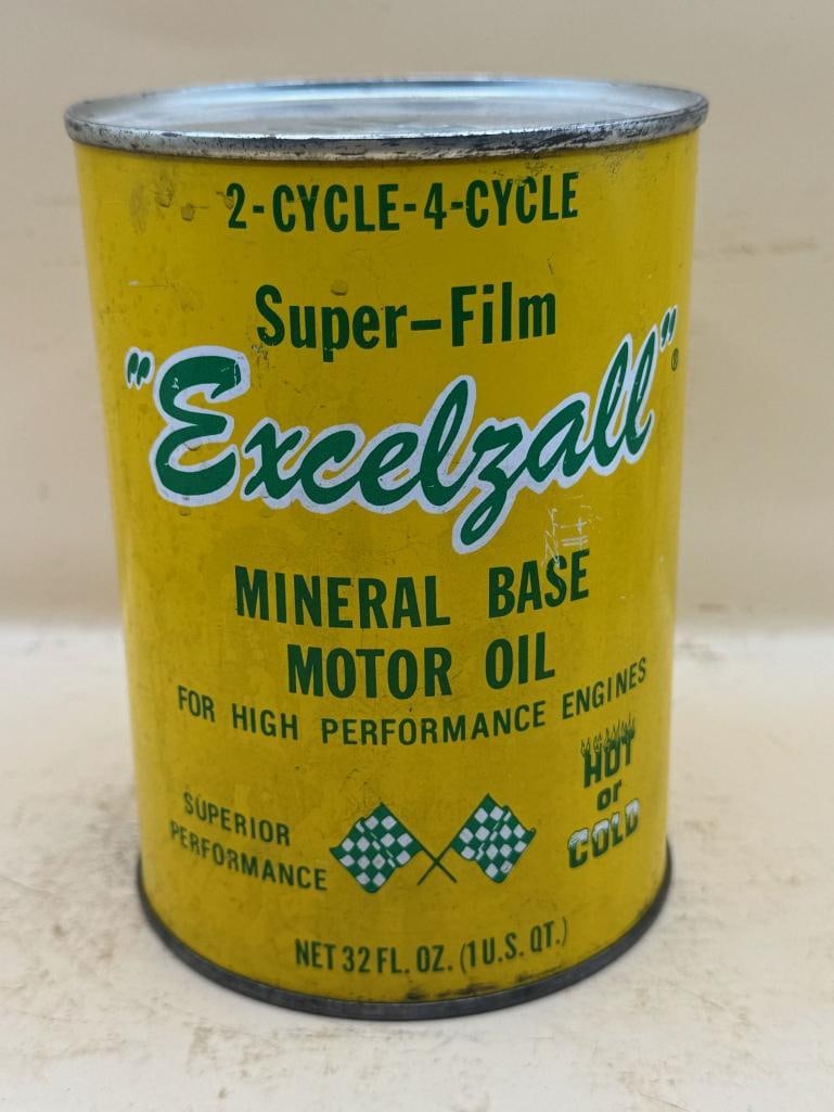 Excelzall One Quart Oil Can: quart, full