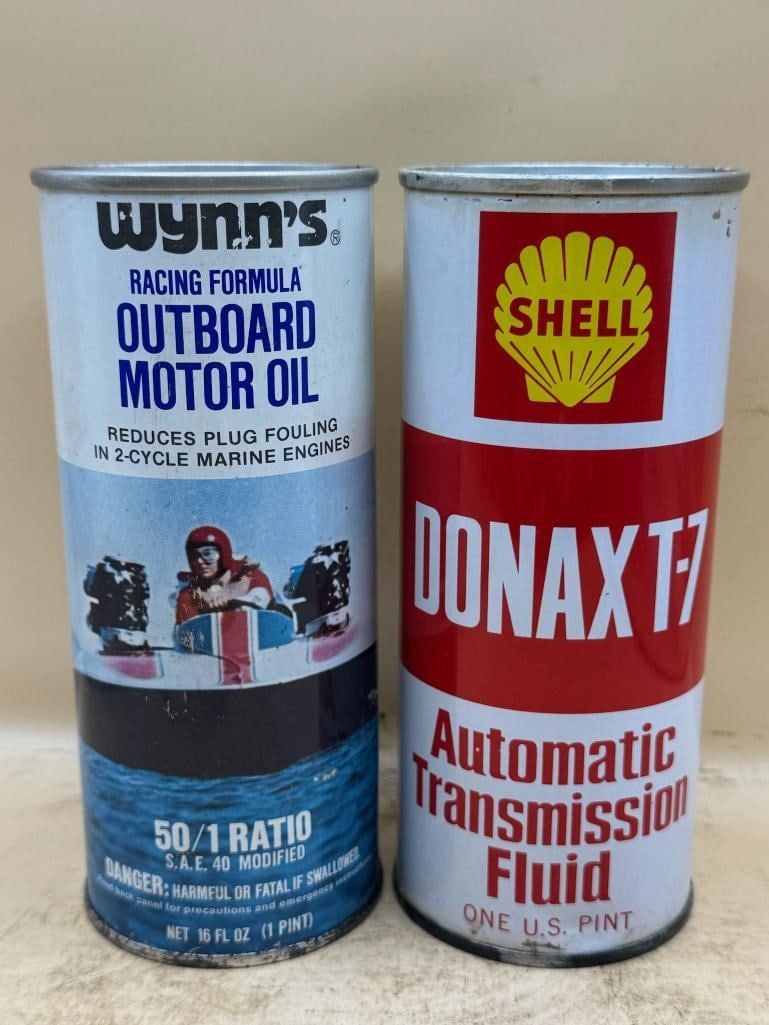 Wynns & Shell Oil Cans: One empty one full
