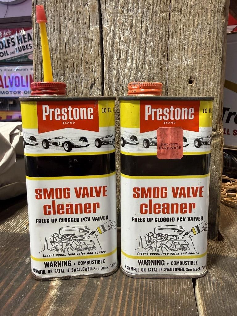 Prestone Oil Can Pair: Right is full