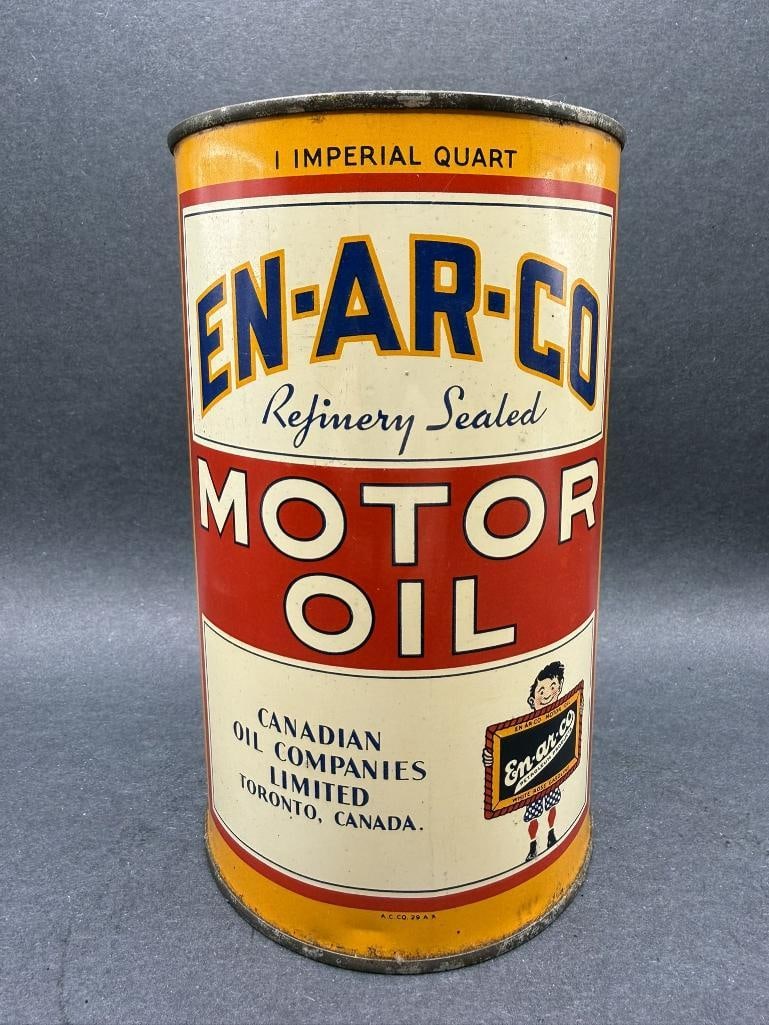 Enarco Oil Can: Imperial quart, empty