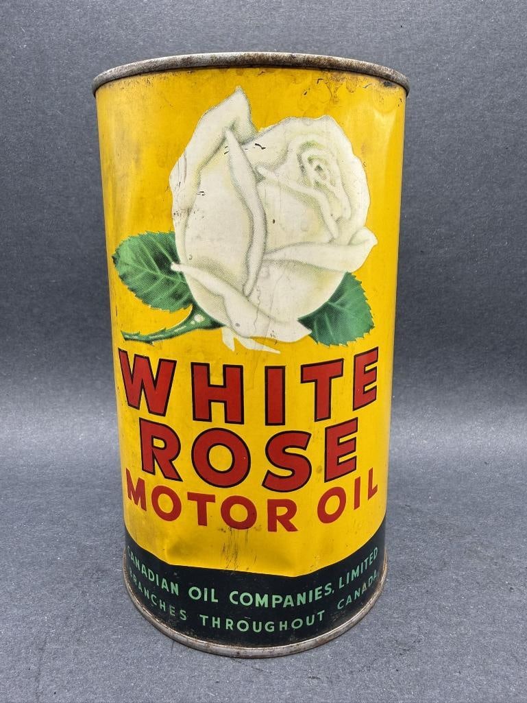 White Rose Oil Can: Imperial quart, full