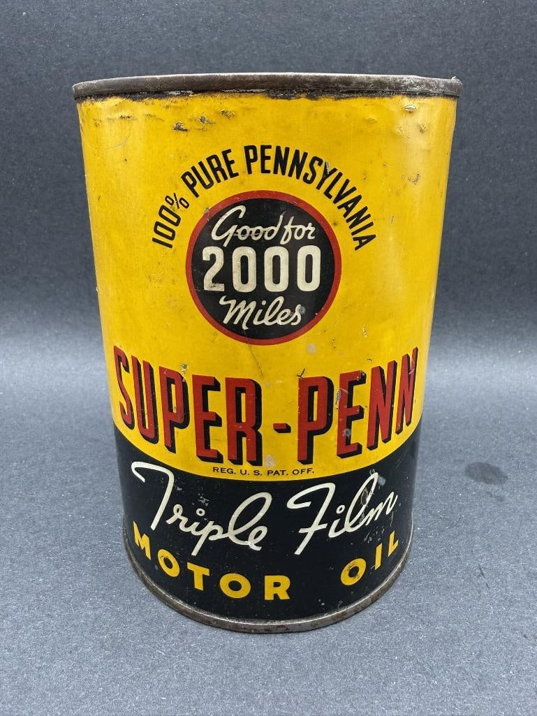 Super Penn Oil Can: Quart, Empty