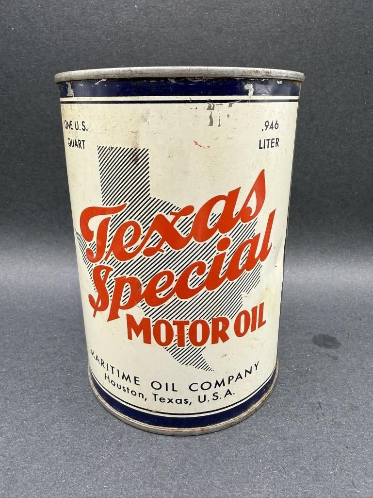 Texas Special Oil Can: Quart, Empty