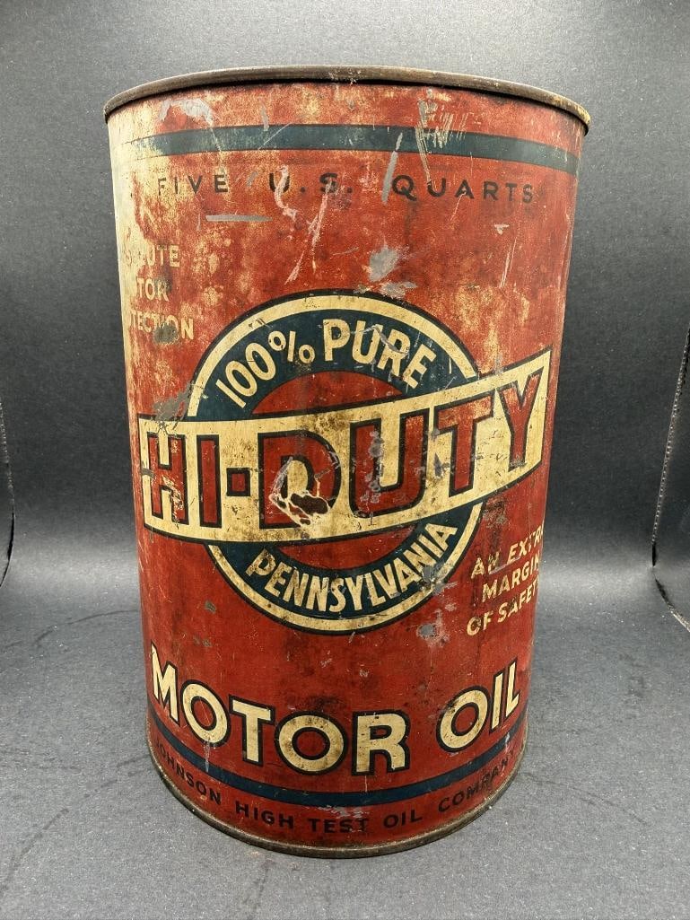 Hi-Duty Oil Can: 5 quart, empty