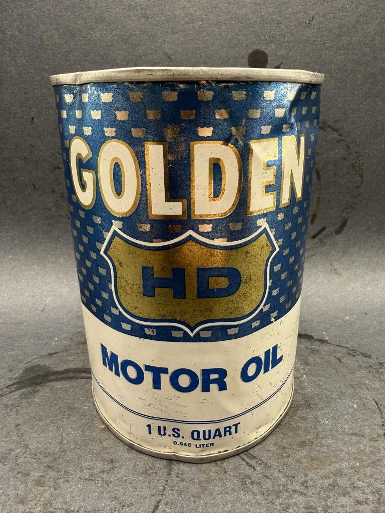Golden Oil Can: Quart, Empty