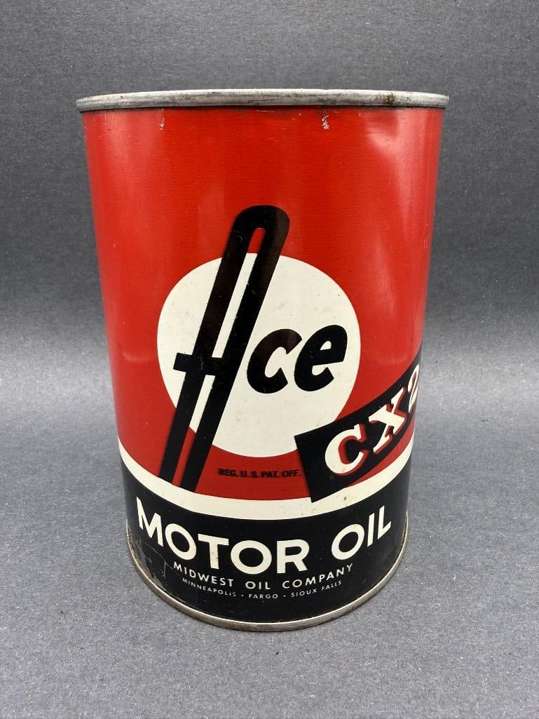 Ace Oil Can: Quart, Empty