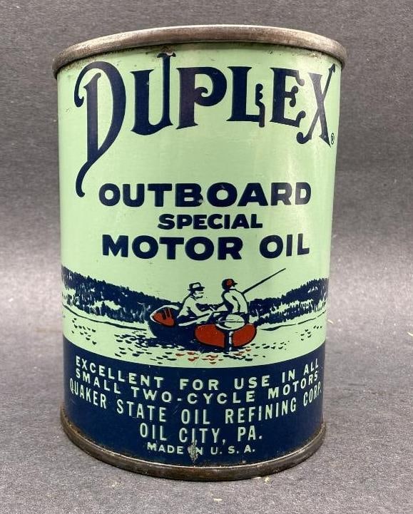 Duplex Oil Can: 8 oz, full