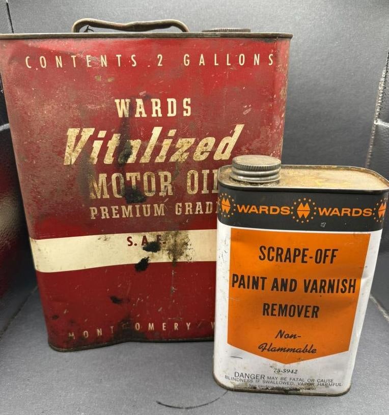 Wards Oil Can Pair: Quart full