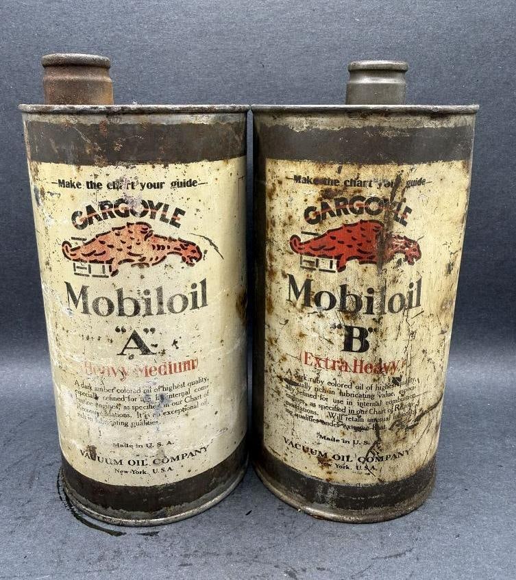 Gargoyle Oil Can Pair: Empty