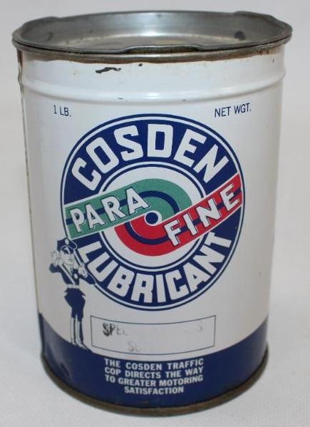 Cosden 1lb Grease Can with Traffic Cop (1 of 6)