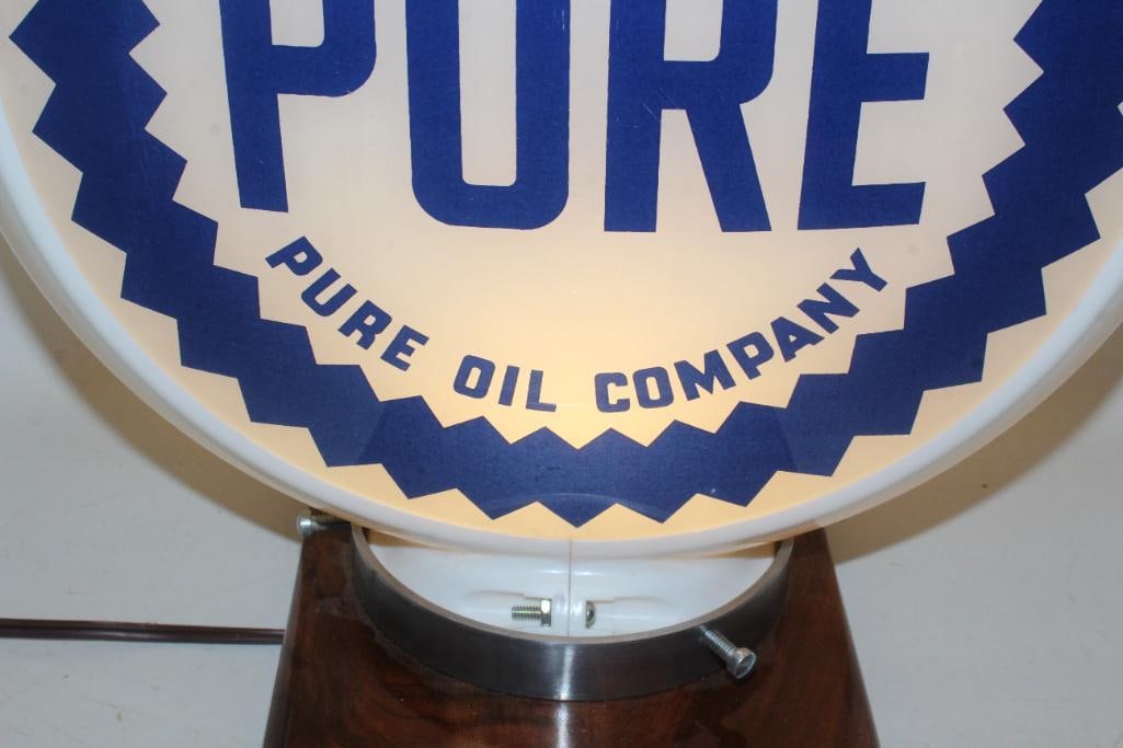13.5" Pure Oil Company Globe Lens on Capco Body - 4