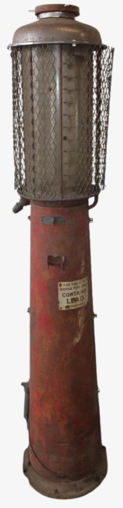 1930 Bennett 810 Ten Gallon Visible Gas Pump with Glass Cylinder and Hail Guard (1 of 13)