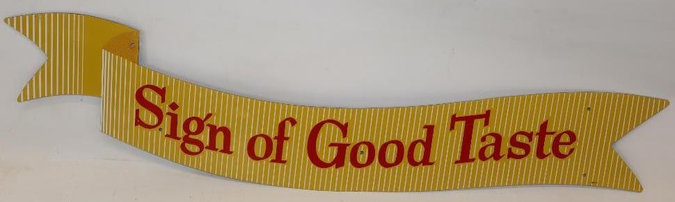 Coca-Cola Sign of Good Taste Ribbon Style SST Sign (1 of 6)