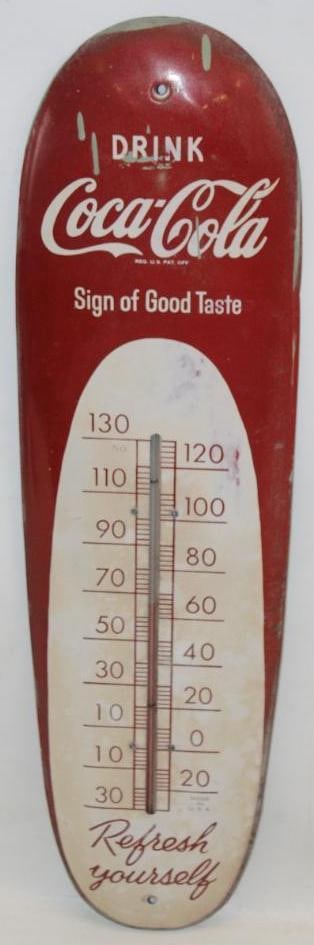 Drink Coca-Cola Sign of Good Taste SST Advertising Thermometer (1 of 6)