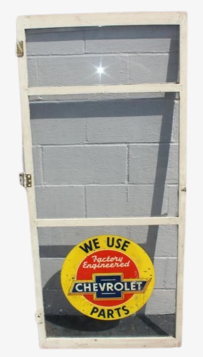 1950s Chevrolet We Use Factory Engineered Parts Dealership Window (1 of 7)