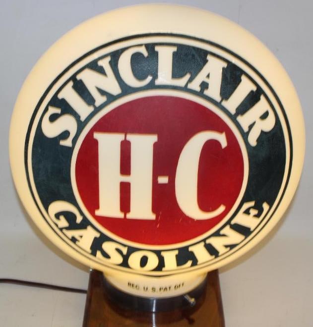 Sinclair Gasoline HC One Piece Baked Gas Pump Globe (1 of 17)