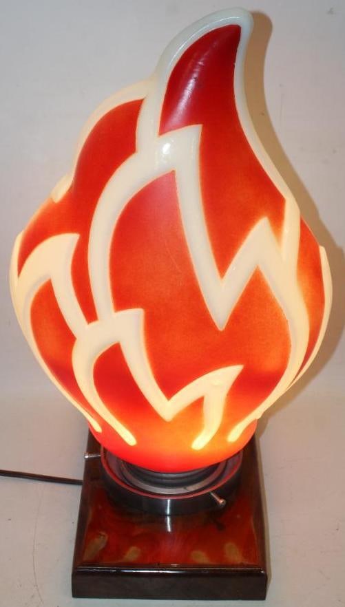 Standard American Cast Milk Glass Flame Globe: This flame globe was to be used on the top Standard and American Service Station Identification signs. The milk glass is in good overall condition and does not have any chips or breaks. It retains its