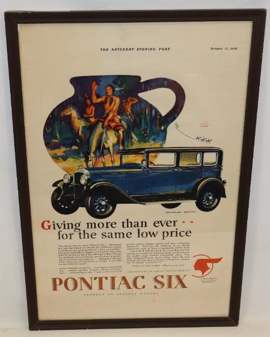 1929 Pontiac Six Graphic Dealership Poster (1 of 7)