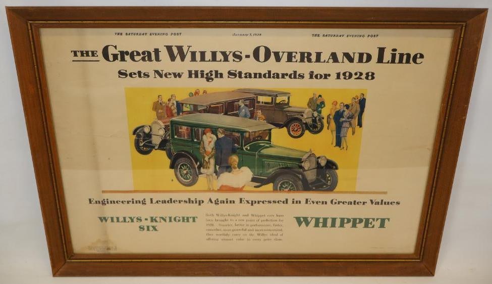 1928 Willy's Knight Overland Dealership Poster (1 of 9)