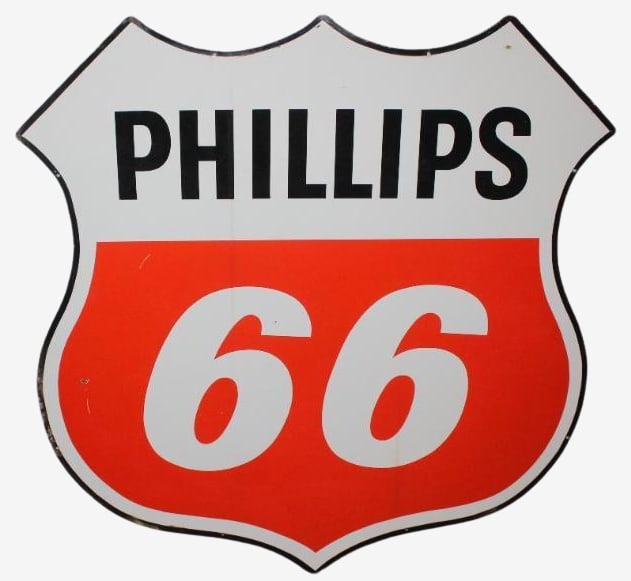 Phillips 66 DSP Porcelain 6 Ft Service Station Identification Sign (1 of 20)
