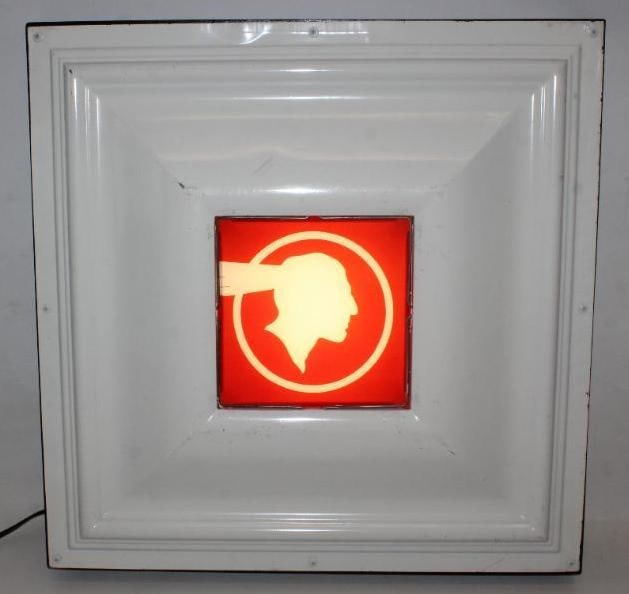 Pontiac Indian Head Light Up Dealership Panel Sign (1 of 9)