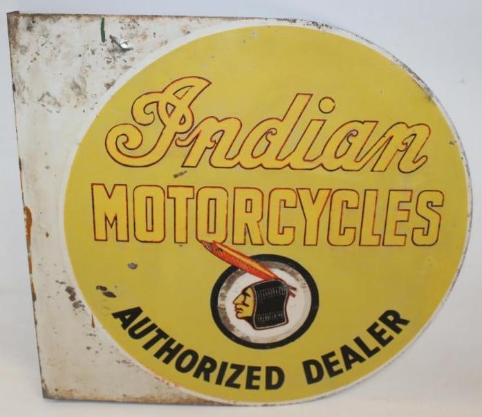 Indian Motorcycles Authorized Dealer DST Advertising Flange Sign (1 of 10)