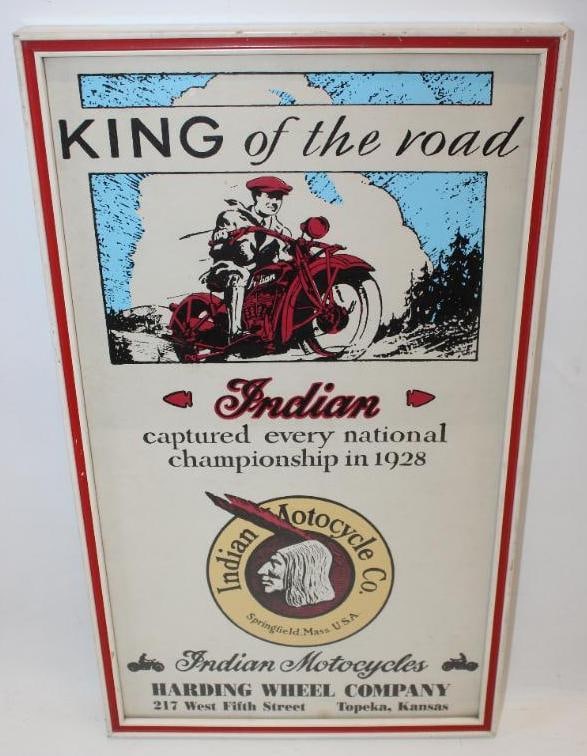 King of the Road Indian Motocycles Framed Advertising Poster (1 of 5)
