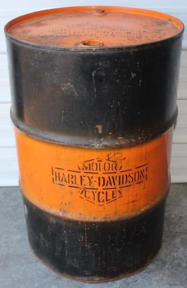 Early Harley Davidson Premium Motorcycle Oil 55 Gallon Drum (1 of 7)