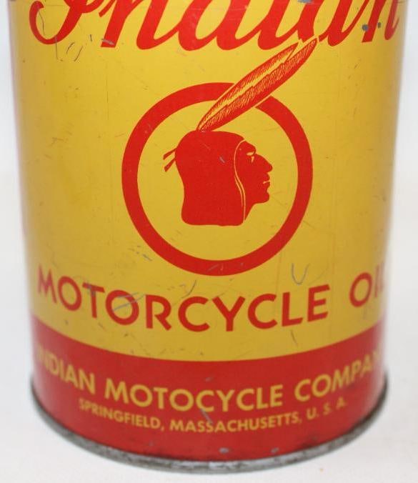 Indian Motorcycle Metal One Quart Oil Can - 3