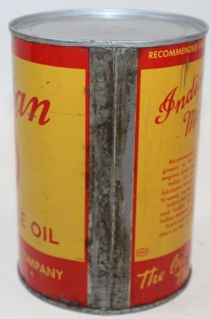 Indian Motorcycle Metal One Quart Oil Can - 6