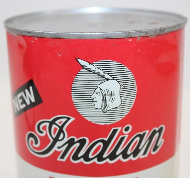 New Indian Premium Motorcycle Oil Metal One Quart Oil Can - 2