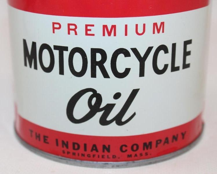 New Indian Premium Motorcycle Oil Metal One Quart Oil Can - 3