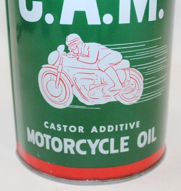 C.A.M. Indian Motorcycle Metal One Quart Oil Can - 3