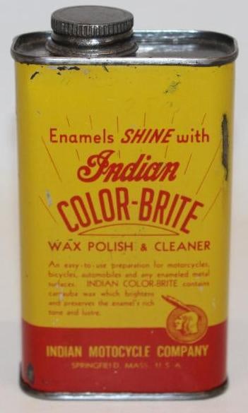 Indian Motorcycles Color-Brite Wax Polish and Cleaner Half Pint Can (1 of 7)