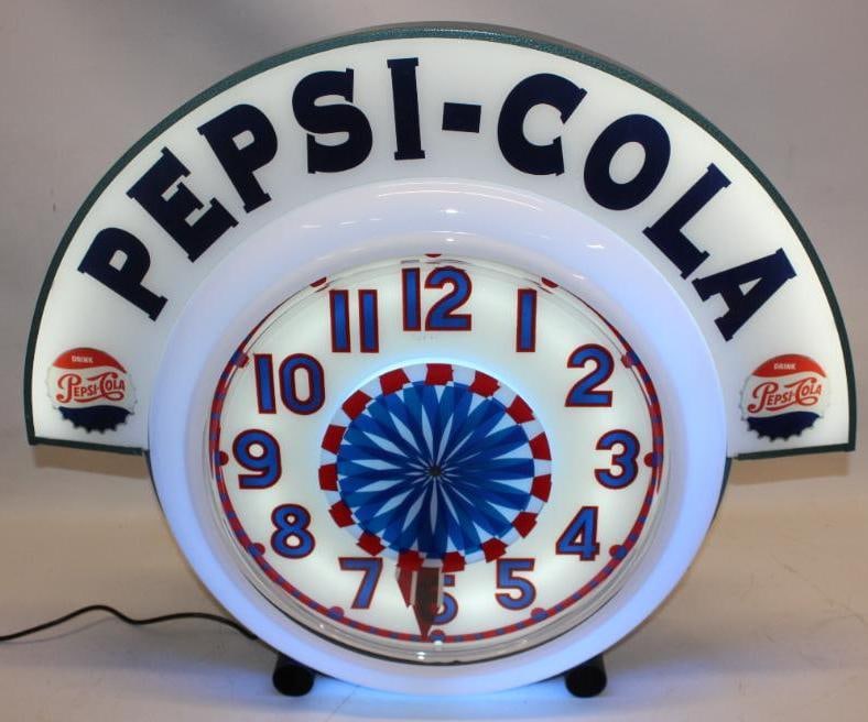 Drink Pepsi-Cola Neon Light Up Spinner Cleveland Clock (1 of 12)