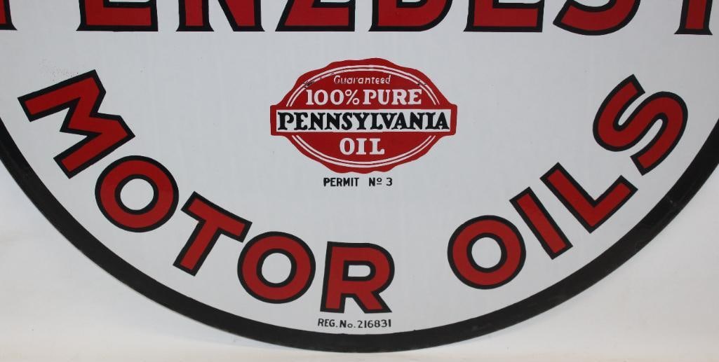 Stunning Kendall Penzbest Motor Oils DSP Porcelain Advertising Sign - 12