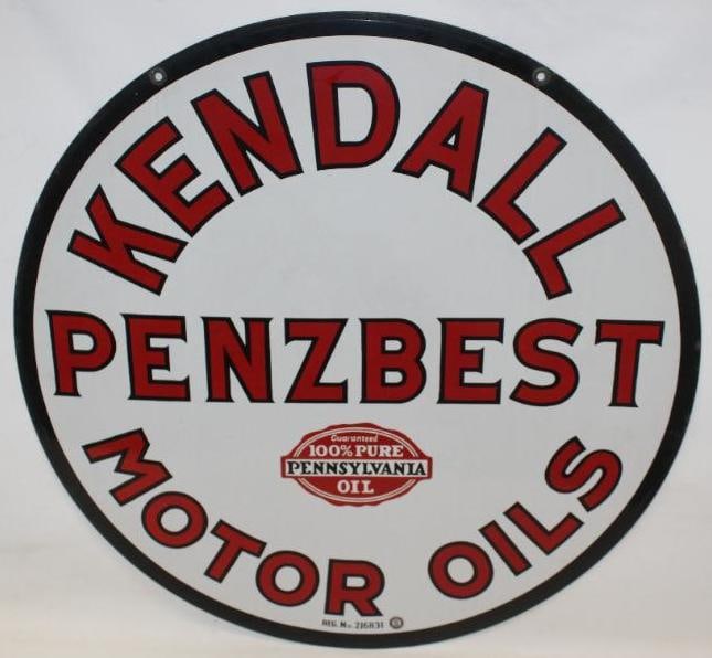 Stunning Kendall Penzbest Motor Oils DSP Porcelain Advertising Sign (1 of 13)