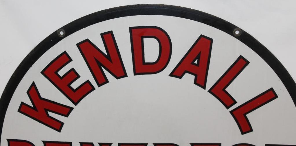 Stunning Kendall Penzbest Motor Oils DSP Porcelain Advertising Sign - 3