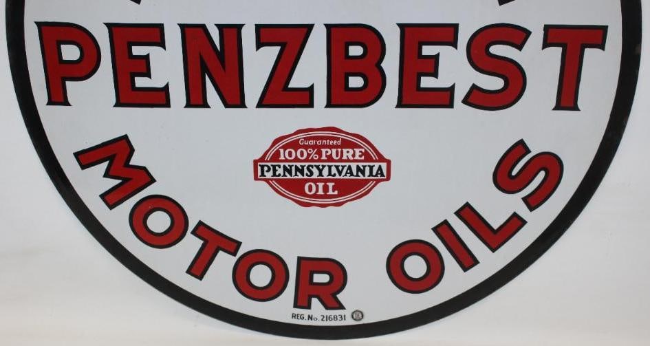 Stunning Kendall Penzbest Motor Oils DSP Porcelain Advertising Sign - 4