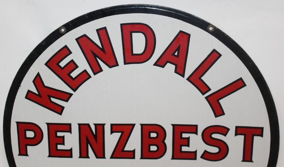Stunning Kendall Penzbest Motor Oils DSP Porcelain Advertising Sign - 9