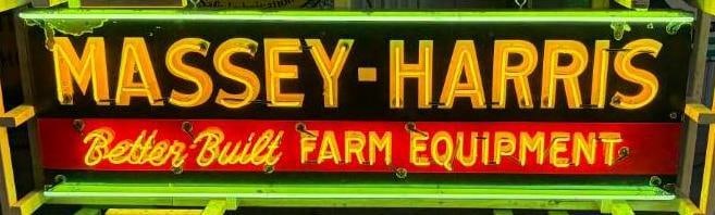 Massey-Harris Farm Equipment Porcelain Neon Sign (1 of 13)