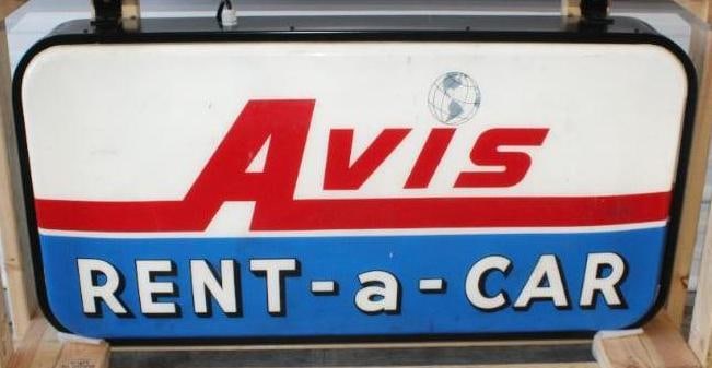 Avis Rent-A-Car Light Up Advertising Sign (1 of 13)