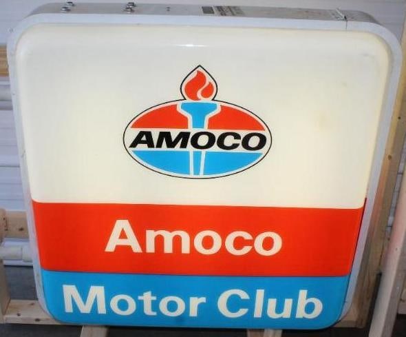 Amoco Motor Club Light Up Plastic Advertising Sign (1 of 17)
