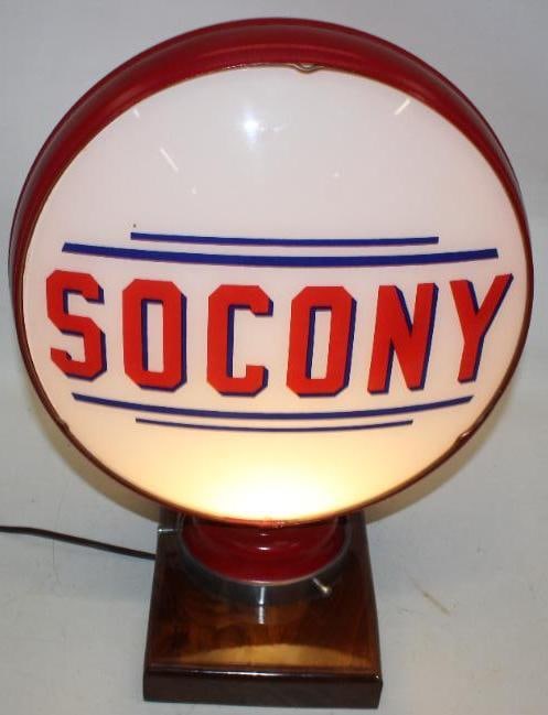Complete Socony 15" Metal Body Gas Pump Globe (1 of 18)