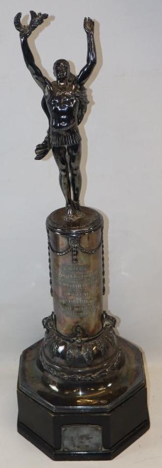 1936 Dodge and Plymouth Sweepstakes Trophy: This is a great detailed trophy awarded to the Whiting Motor Co. from the Philladelphia region. This trophy measures 29" x 9.5" x 9.5"