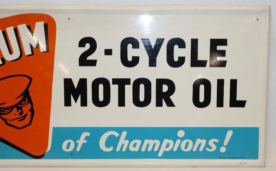 Oilzum Two Cycle Motor Oil Self Framed SST Sign - 3