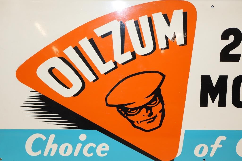 Oilzum Two Cycle Motor Oil Self Framed SST Sign - 4